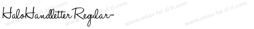 HaloHandletter Regular字体转换